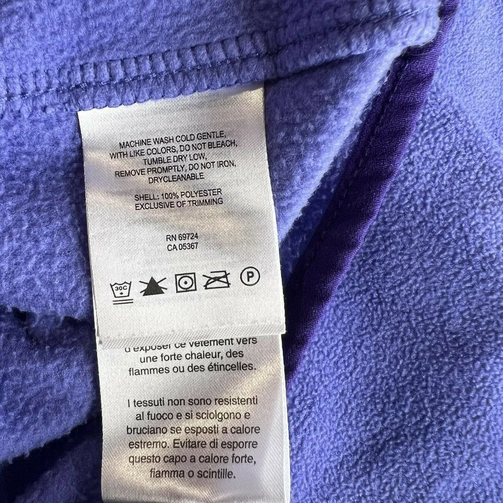 Columbia Girls Fleece Hoodie Jacket Youth Size L (14/16) Purple Blue Full Zip‎